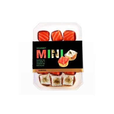 Dados de Salmón y Bacalao Ahumados y Eneldo