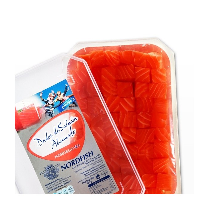 Salmón Noruego Ahumado Dados 700 gr