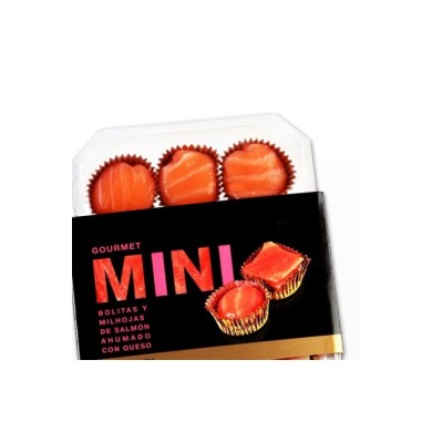 Bolitas y Milhojas de Salmón y Queso 9/6 und