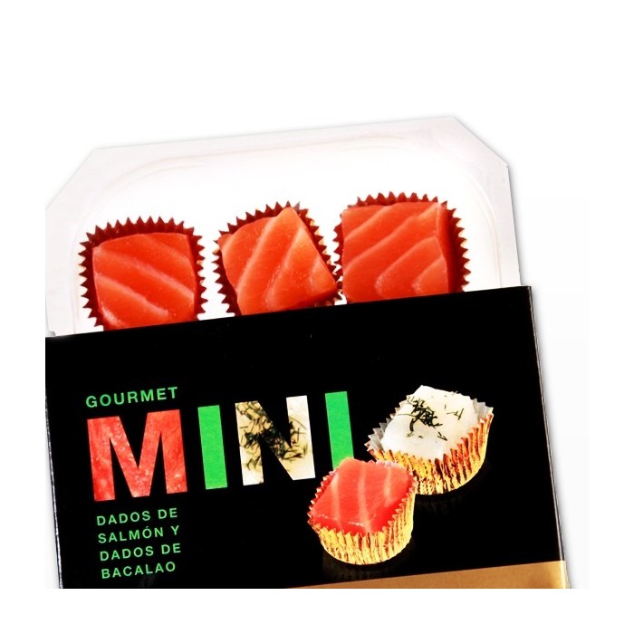 Dados de Salmón y Bacalao Ahumados y Eneldo 9/6 und