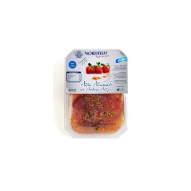 Atún ahumado a la mostaza antigua