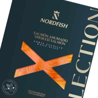 Salmón Noruego Ahumado sobre 80g Corte a Cuchillo