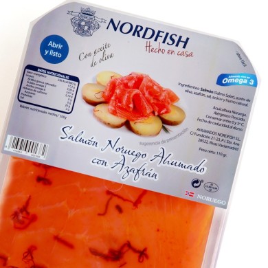 Salmón Noruego Ahumado con Azafrán