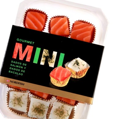 Dados de Salmón y Bacalao Ahumados y Eneldo 9/6und