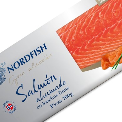 Salmón Noruego ahumado pieza 700 g justo