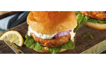 Hamburguesa de salmón