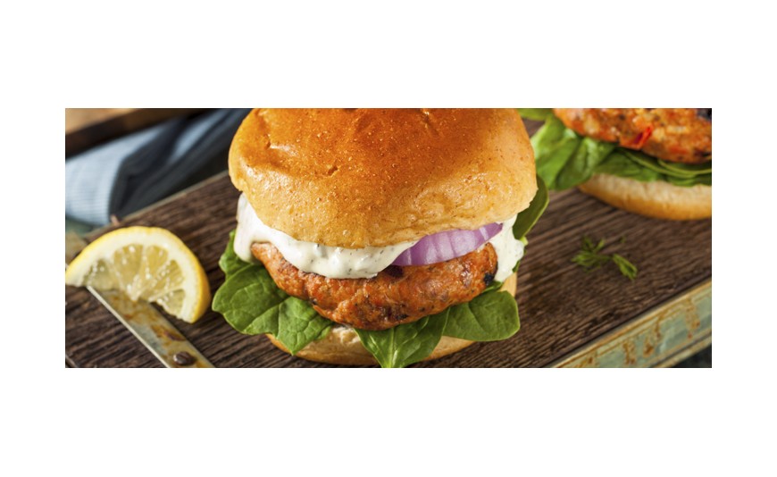 Hamburguesa de salmón