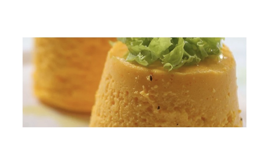 Flan salado de zanahoria y salmón