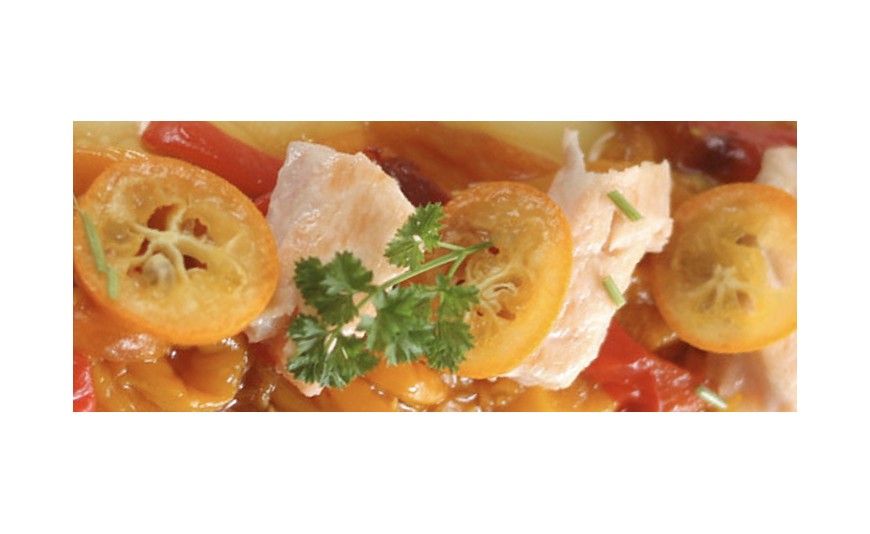 Receta de ensalada de pimientos tricolor con ventresca de salmón