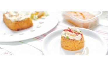 Receta de pastel de salmón y gambas