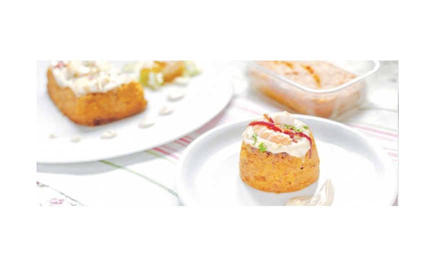 Receta de pastel de salmón y gambas