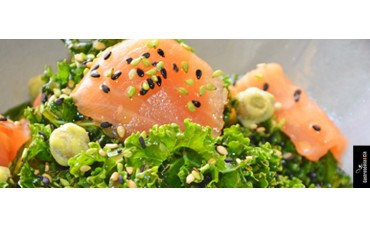 Ensalada de kale y salmón ahumado