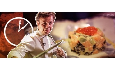 Tartar de salmón y wakame con ensalada fresca de eneldo