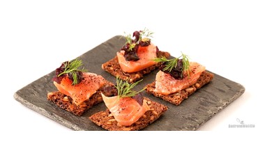 Gravlax de salmón con rábano picante de Agnar Sverrisson