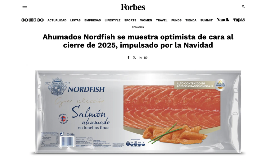 Ahumados Nordfish muestra su optimismo de cara al cierre de 2025 impulsado por la campaña navideña