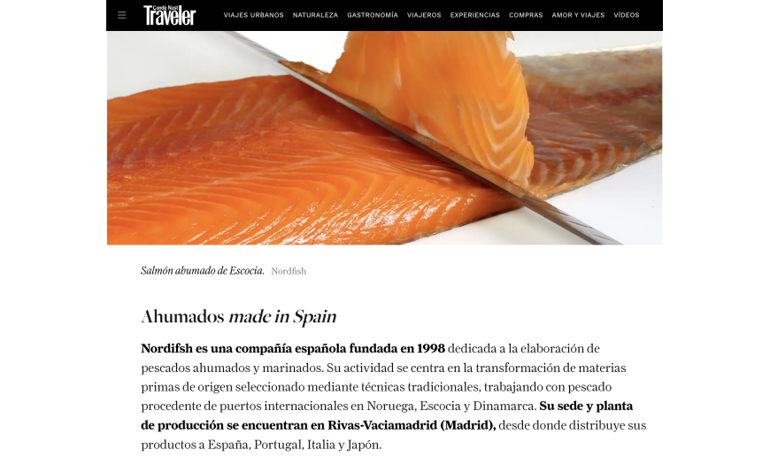 Ahumados Nordfish, recomendado por Traveler entre los productos gourmet imprescindibles para este invierno