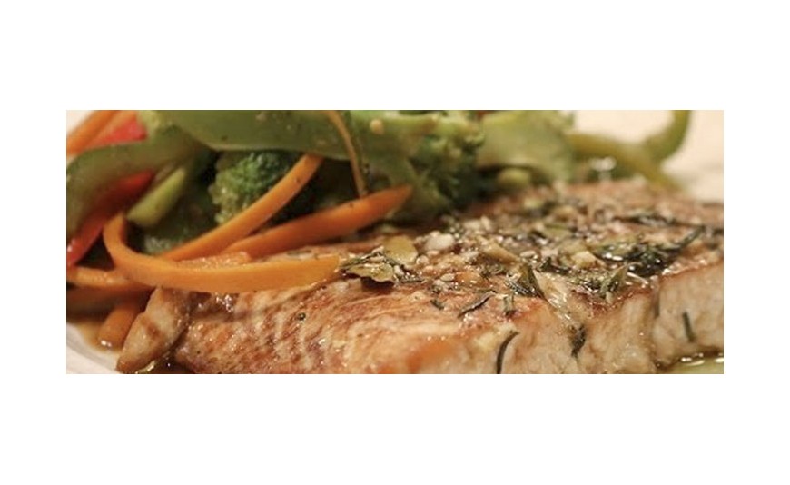 Salmón al horno con hierbas