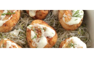 Albóndigas de salmón con salsa de eneldo