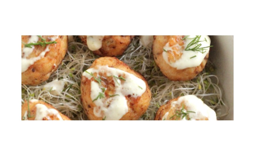 Albóndigas de salmón con salsa de eneldo