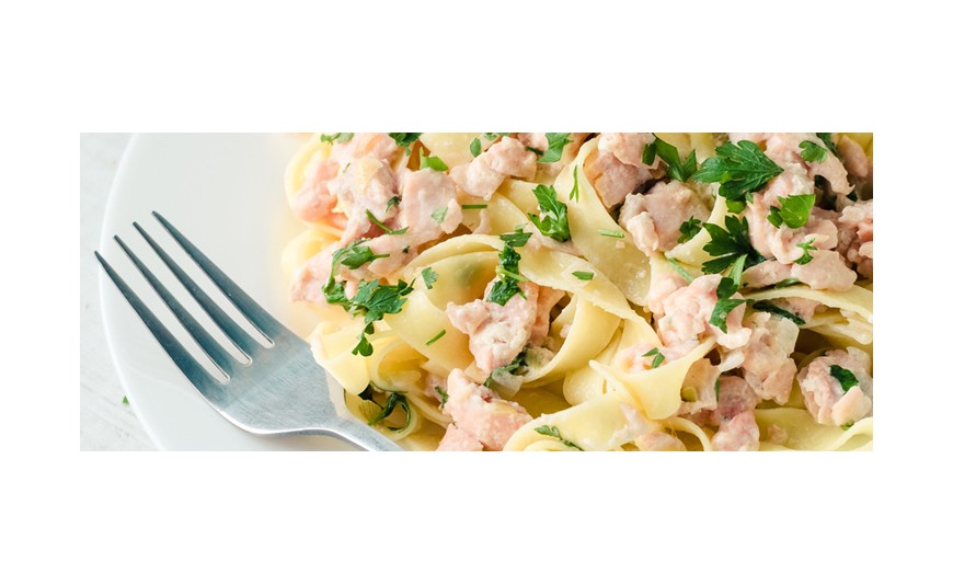 Pasta con salmón