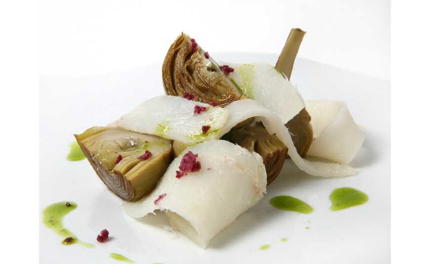 ALCACHOFAS CON BACALAO