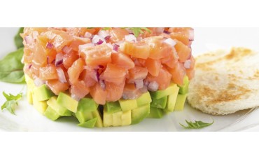 Tartar de salmón con aguacate