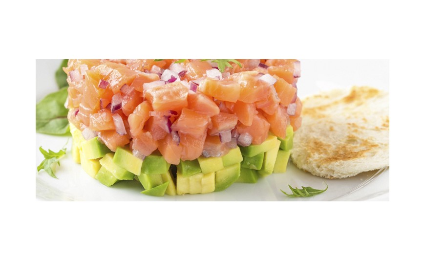 Tartar de salmón con aguacate