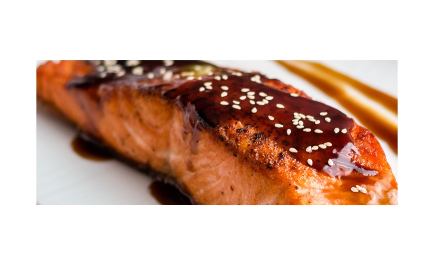 Lomo de salmón con reducción de cerveza Guinness